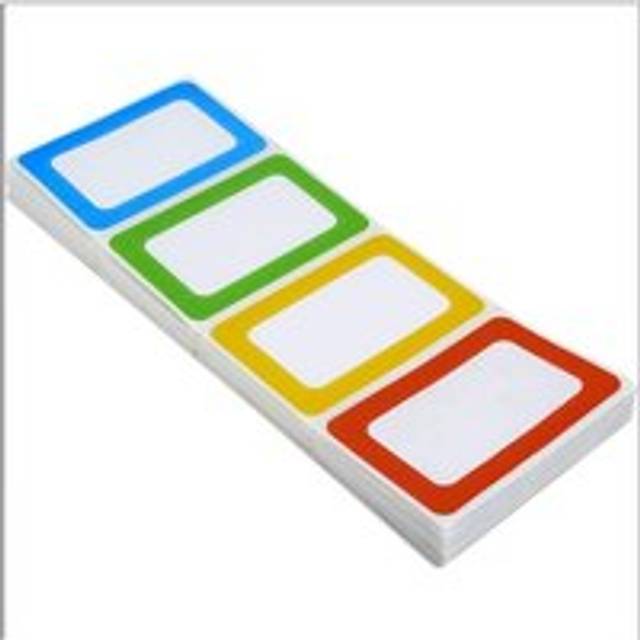Name Stickers Labels - 200 Pieces 89 x 57 mm - Adhesive Labels with Student Names - Colorful Adhesive Labels - School Labels - Books Name Stickers