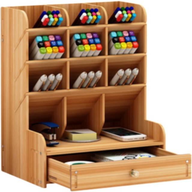Mesh Desk Organizer Multifunctional Desktop Stationery Pen Holder Box for Home Office School Supply Storage Shelf