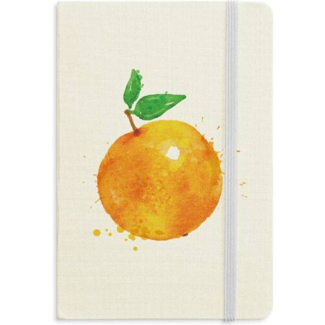 Orange Fruit Watercolor Illustration Pattern Notebook Official Fabric Hard Cover Classic Journal Diary