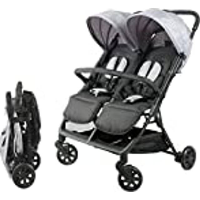 BAMBISOL DS209 Dubbelvagn, Noir Gris, Upp till 30 kg