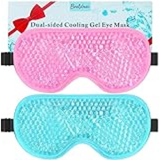 Cooling Eye Mask, 2 Pack Gel Cold Eye Mask for Puffy Eyes, Eye Mask for Dark Circles, Dry Eyes, Cold & Warm Sleep Compress for Post Surgery, Puffiness