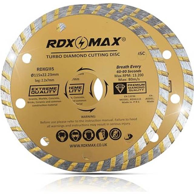 "115mm Diamond Cutting Discs for Angle Grinder-Super Thin Fast,Clean Cut on Porcelain,Granite,Marble,Concrete,Tiles,Stones,Bricks & Ceramics-4.5"""
