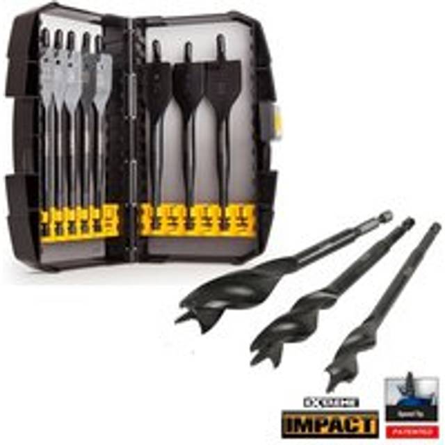 DeWalt DT7943 Extreme Flat Wood Spade Bit Set 8 Piece & 3 Piece Set Auger Bit