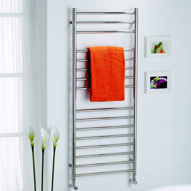 Orlando Vertical Straight Towel Rail - Polished (72cm H x 50cm W x 3cm D)