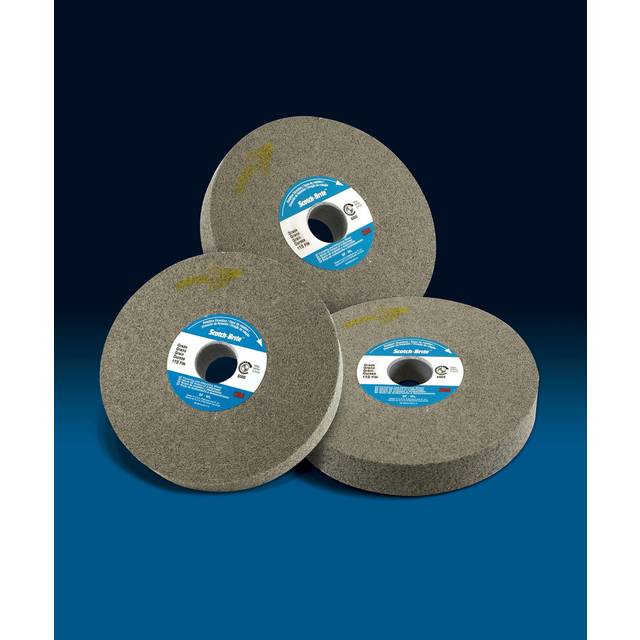 3M ScotchBrite SFWL Convolute Silicon Carbide Hard Deburring Wheel  Fine Grade  Arbor Attachment  6 in Diameter  1 in Cent