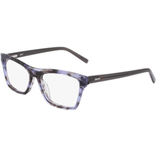 DKNY DK5076 019 Women's Eyeglasses Blue Size 53 (Frame Only) - Blue Light Block Available - Smoke Blue Horn (53)