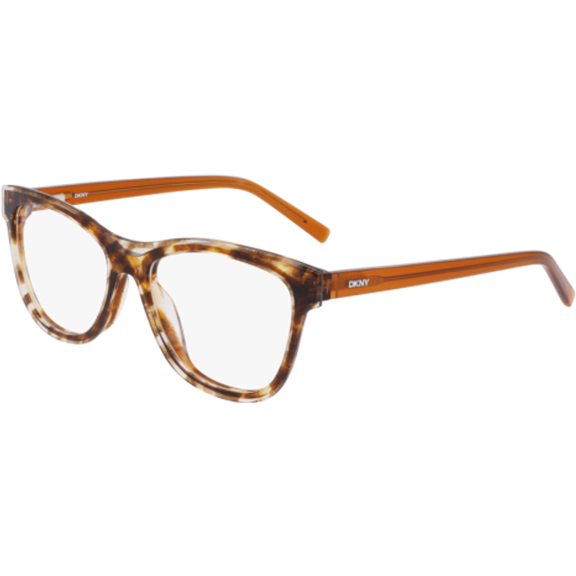 DKNY DK5077 228 Women's Eyeglasses Brown Size 53 (Frame Only) - Blue Light Block Available - Brown Horn (53)