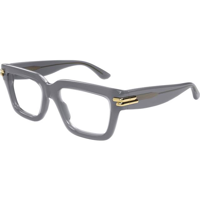 Bottega Veneta Unisex BV1324O 005 Optiska bågar Acetat Grå Transparent Fyrkantig