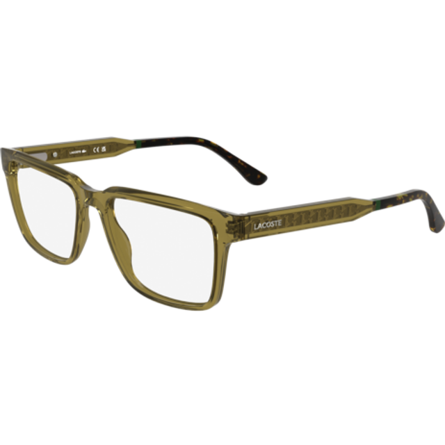 Lacoste L2976 264 Men&#39;s Eyeglasses Brown Size 55 (Frame Only) - Blue Light Block Available - Transparent Sand Brown (55)