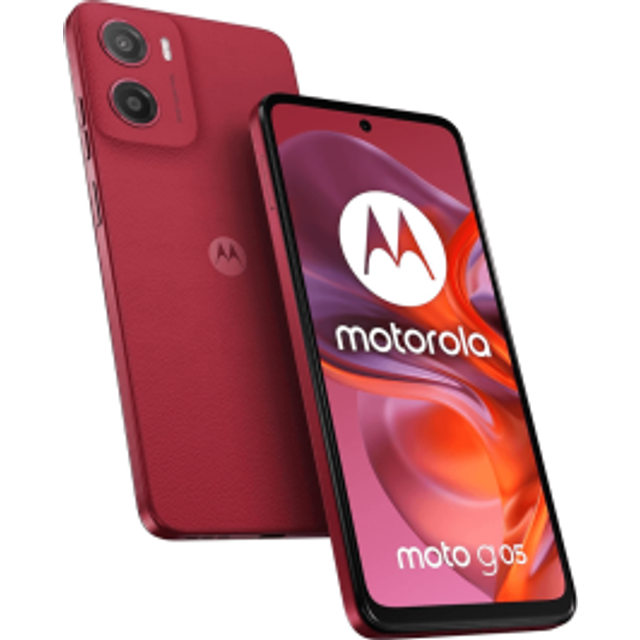 Lenovo moto g05 - Plum Red MediaTek Helio G81-processor 2,00 GHz , Android 15, 64 GB