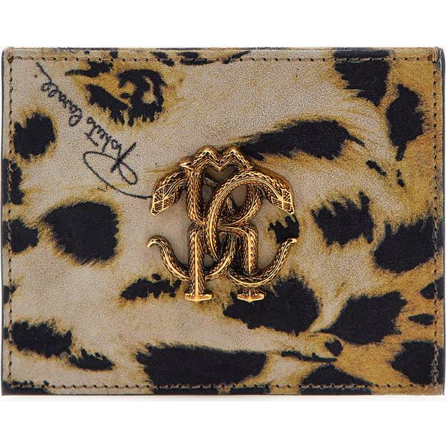 Roberto Cavalli Cardholder With Monogram Rc - Female Accessories Light Brown