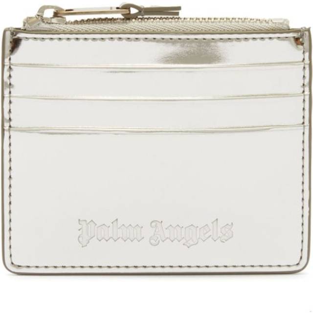 PALM ANGELS Zip Card Holder Woman  Silver