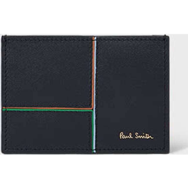 Paul Smith Black Panelled Leather Card Holder - One Size