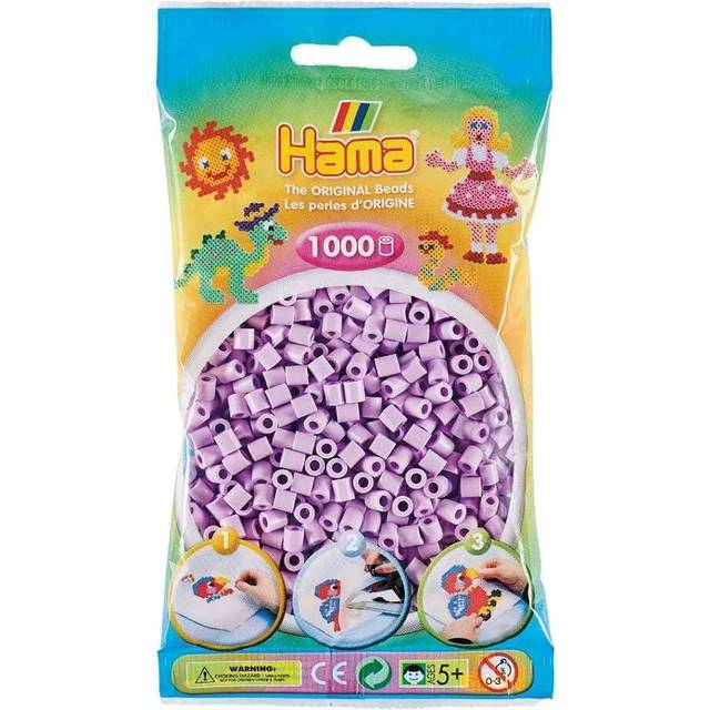 Hama midi 1000 pastell lila no.96 – mellanstora pärlor som är Ø5 mm - Lila