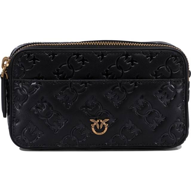 Pinko Logo Shoulder Bag - Black   - U