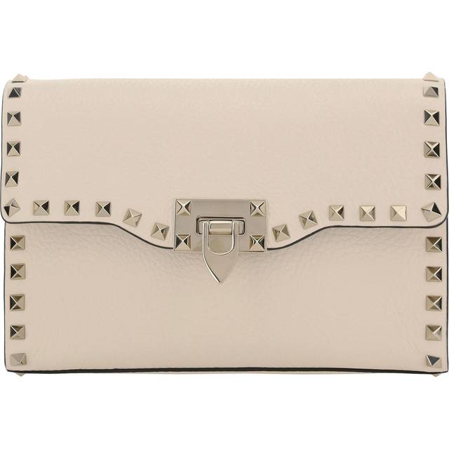 Valentino Garavani Women's Rockstud Small Leather Shoulder Bag in Ivory | Size UNI | WB0181 (UNI)