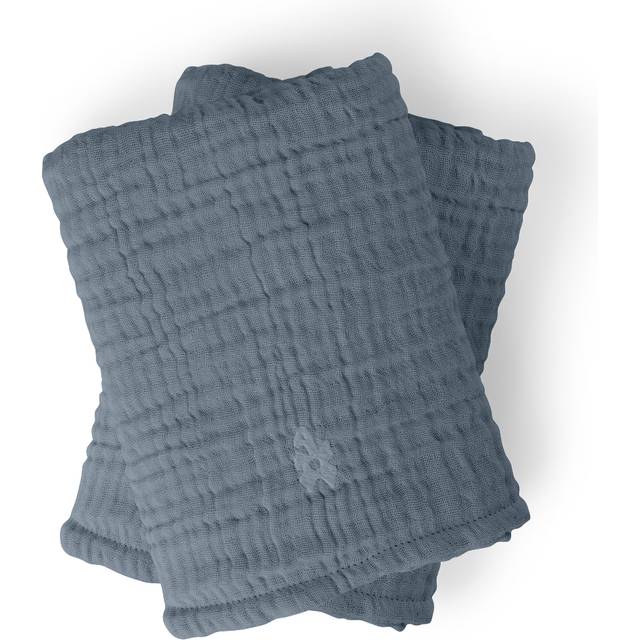 Sebra Pusselunderlag 6-lager - 2 st. - Muslin - Blå