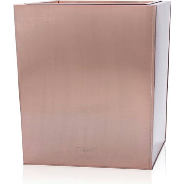 Tall Copper Cube Planter Zinc Galvanised Pot With Plastic Insert 50cm - One Size
