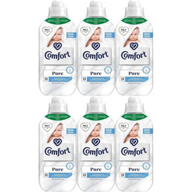 Comfort Pure Fabric Conditioner Hypoallergenic 33 Washes 990ml Pack Of 6