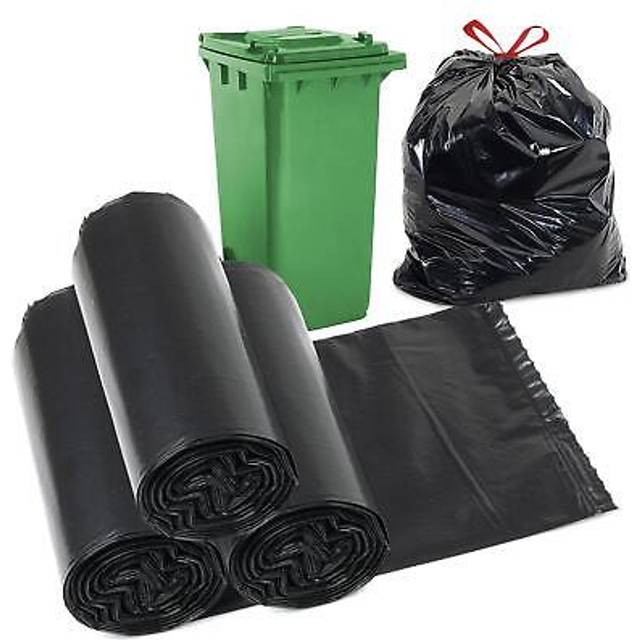 (10 Pack 130L Bin Bags) GEEZY 30L, 130L Black Bin Bags Home Kitchen Refusal Sacks Recyclable Bin Liners