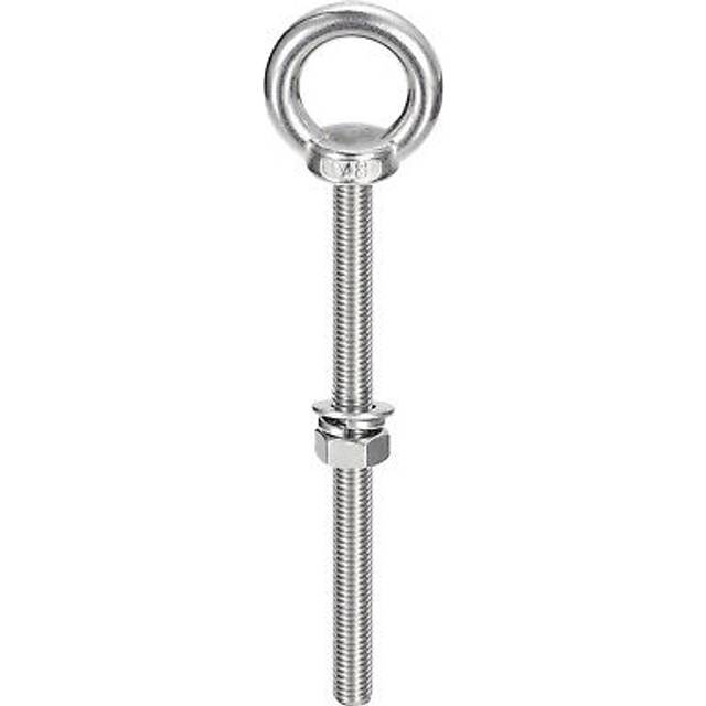 Lifting Eye Bolt, 1 Set M8 X 120mm Eye Bolt With Nut Washer