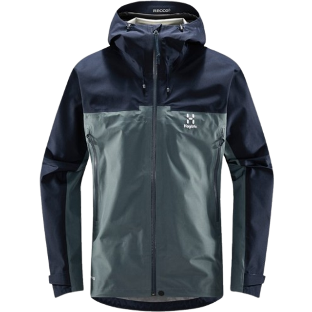 Hagl&#xF6;fs Roc Flash GTX Jacket - Regnjacka - Herr Steel Blue / Tarn Blue L