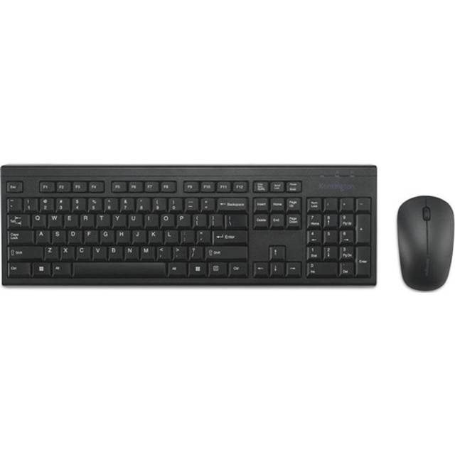 Kensington KM150 EQ - Sats med tangentbord och mus - full size - trådlös - 2.4 GHz - QWERTY - hela norden - FSC-kartong