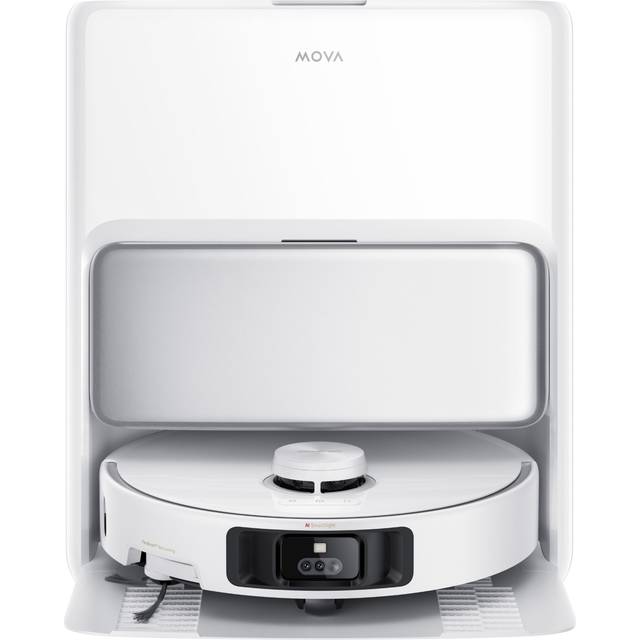 MOVA P50 Pro Ultra robotdammsugare med flexibel mopp, 19 000 Pa sugkraft, trasselborste, rengöring från kant till kant, självrengöring av mopp och tvättbräda vid 75 ℃, automatisk tömning