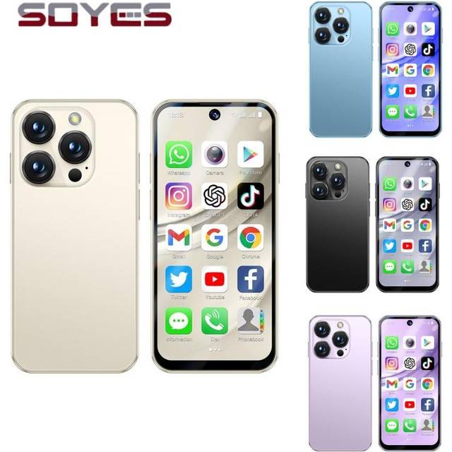 SOYES XS19 Pro Mini 4G Smartphone 3.88inch TFT Quad Core Dual SIM 5MP Rear Camera Bluetooth WIFI Type-C Fingerprint Touchscreen Android Mobile Phone 3+32GB black