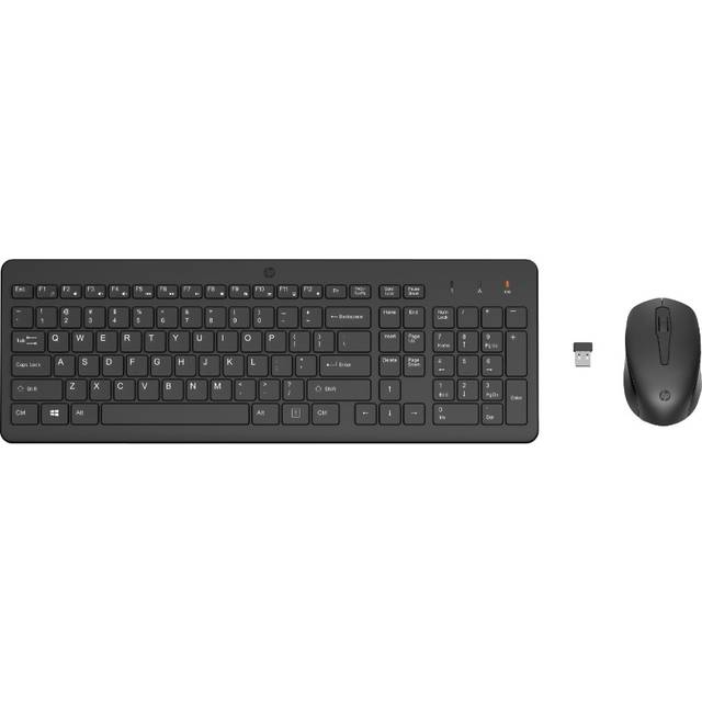 HP 330 - Sats med tangentbord och mus - trådlös - 2.4 GHz - hela norden - svart