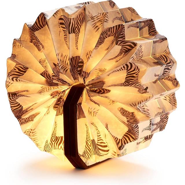 Velvet Accordian Lamps (Brown Zebra)