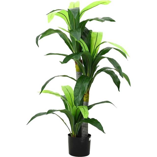Konstgjort Dracaena-träd 36 blad 120 cm grönt