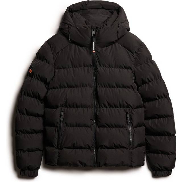 Sports Hooded Padded Jacket - Black - XL