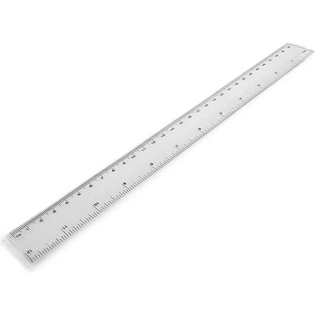 eBuyGB Flexible Plastic Transparent Ruler, 30 cm, Pack of 5
