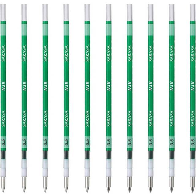 Zebra Ballpoint Pen Refill  Sarasa  NJK-0.5 Lead  Green  10 Count BRNJK5G