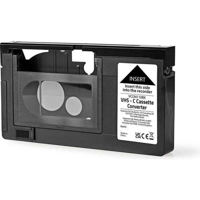 Nedis VHS Omvandlare | Omvandling: VHS-C till VHS | Plug and play | Svart