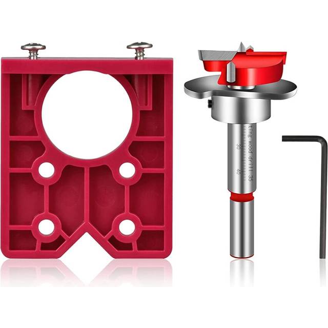 35mm Hinge Jig Drill Guide Set with Bit Positioner for Furniture Wood