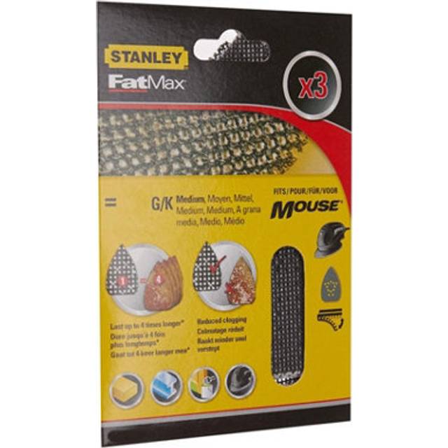 Stanley - Black & Decker BEW230 Mouse 3 Sanding Sheets Mesh 120G X39127 STA39127