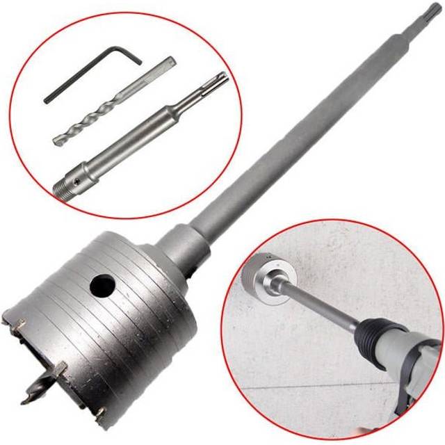 50mm SDS Plus Shank Hole Saw Cutter Concrete Cement Stone Wall Drill Bit with Wrench