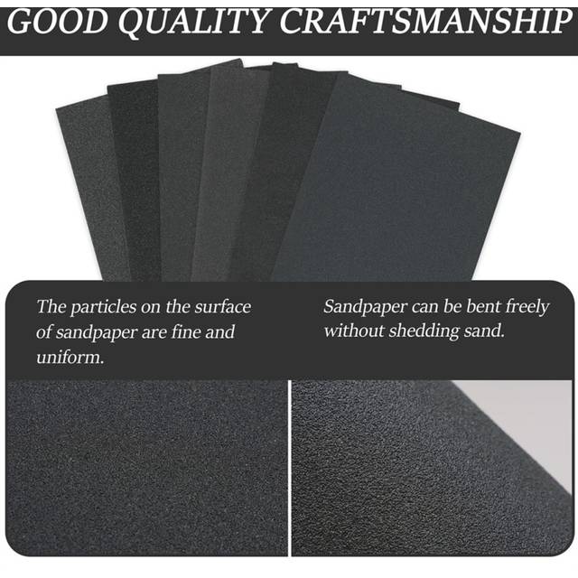 52Pcs Sandpaper Set 120-2000 Grit Sanding Paper Water/Dry Abrasive SandPapers for Wood Metal Polishing Automotive