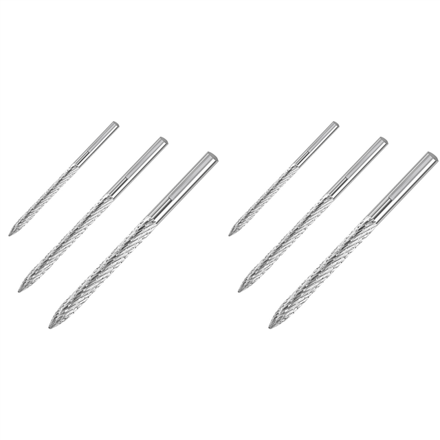 6 Pack Tire Bit Multi Sizes Tire Repair Carbide Burr Drill Bit Tire Patches Plug Cutters Wire Cutter Reamer Drill