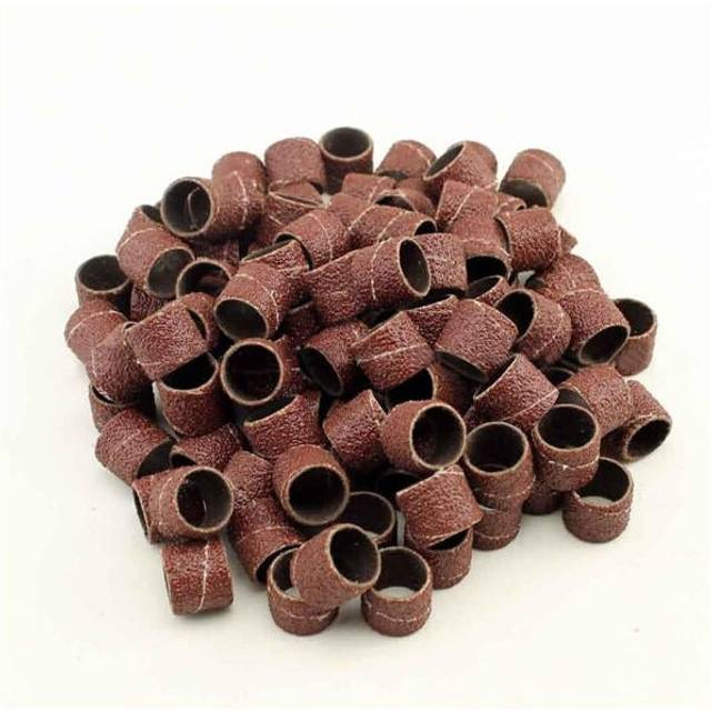 100Pcs Grit 60 Sanding Drums 12mm Sanding Sleeves for Rotary Tool