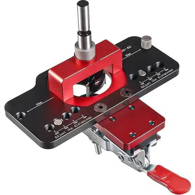 35mm Concealed Hinge Jig Kit Woodworking Hole Drilling Guide Locator,Aluminum Alloy Hole Opener Tools Puncher Template