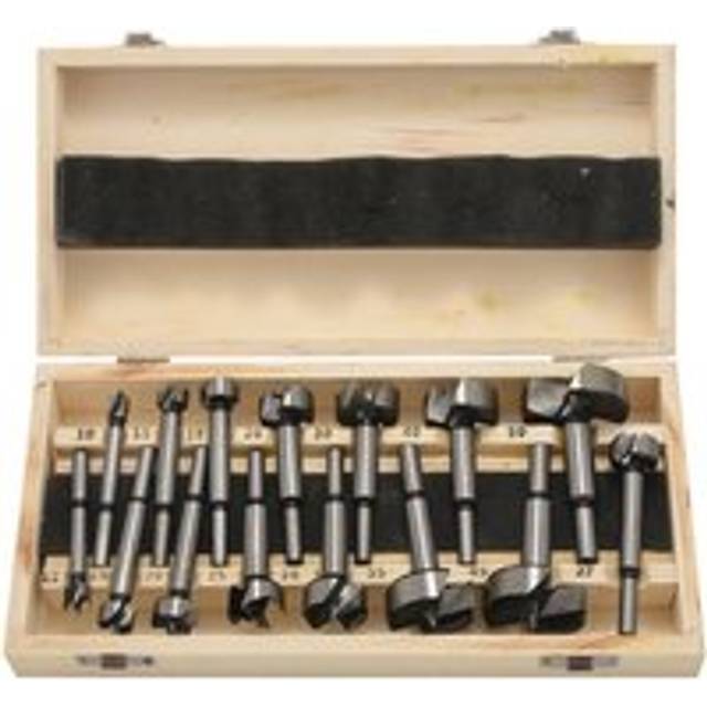 Tlily - Forstner Drill Bit Set 15 Pcs 10mm - 50mm Woodworking Hole Saw Drilling Cutting Tool Kits for Woodworking, Furniture, Door Hinge Boring