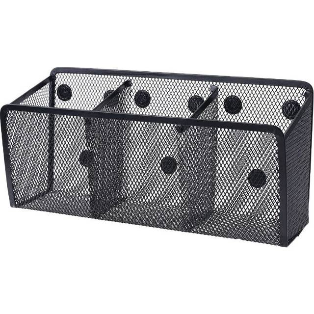 (C) Metal Wire Mesh Magnetic Basket Storage Box Blackboard Chalk Pen Pencil
