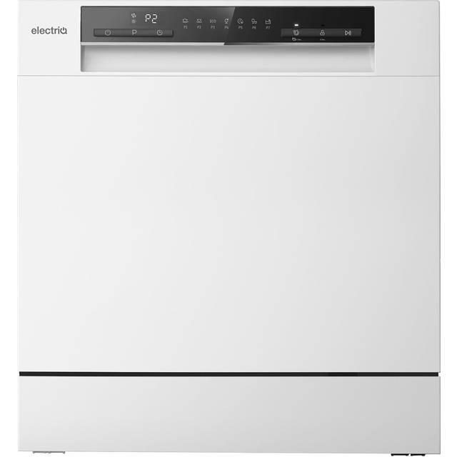 electriQ XL Mini Table Top Dishwasher | 8 place settings | White | Freestanding