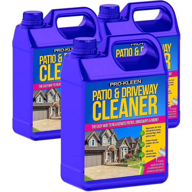 Pro-Kleen Patio and Driveway Cleaner 15L Cleaning Liquid 5L 3 Pack - Blue