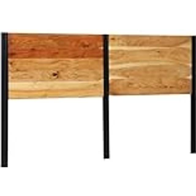 vidaXL Headboard 180 cm Solid Wood Acacia and Iron - Brown