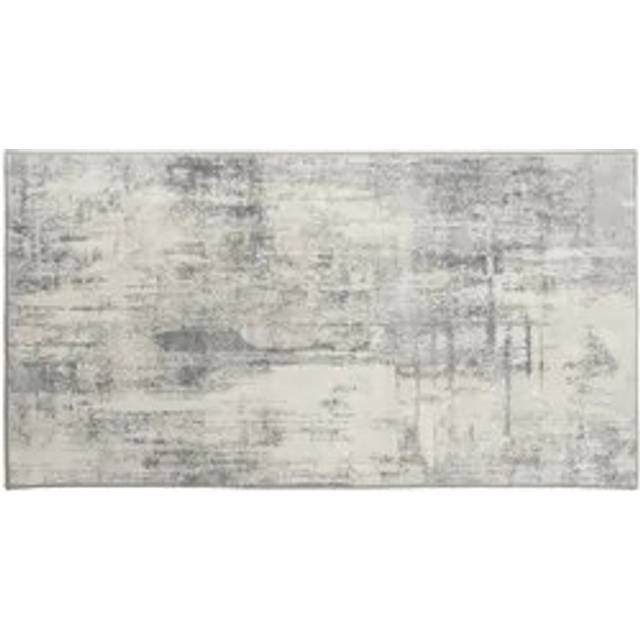 TecTake Washable Rug Nadira - Different Sizes, Abstract Pattern, Synthetic Wool And Felt, Non-slip, Grey