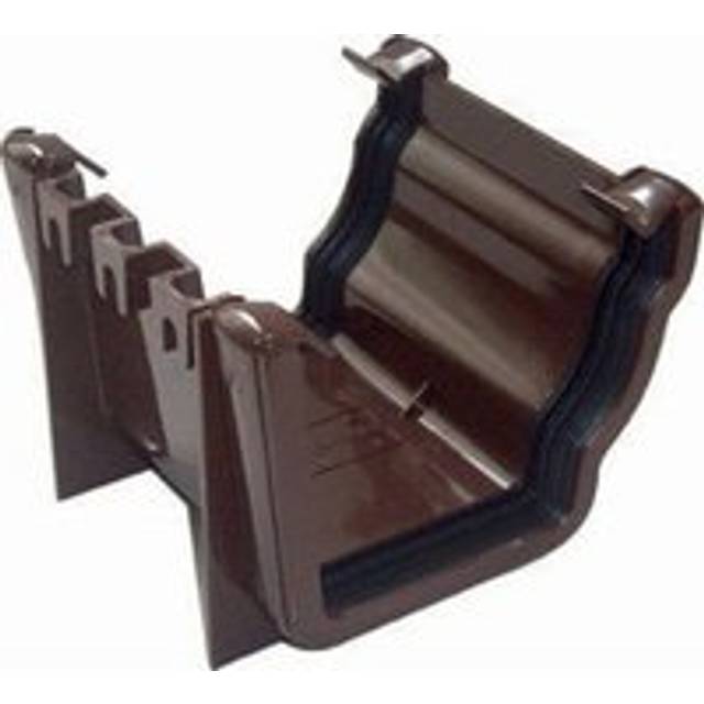 FloPlast Ogee Gutter Union Bracket - 110mm x 80mm Brown